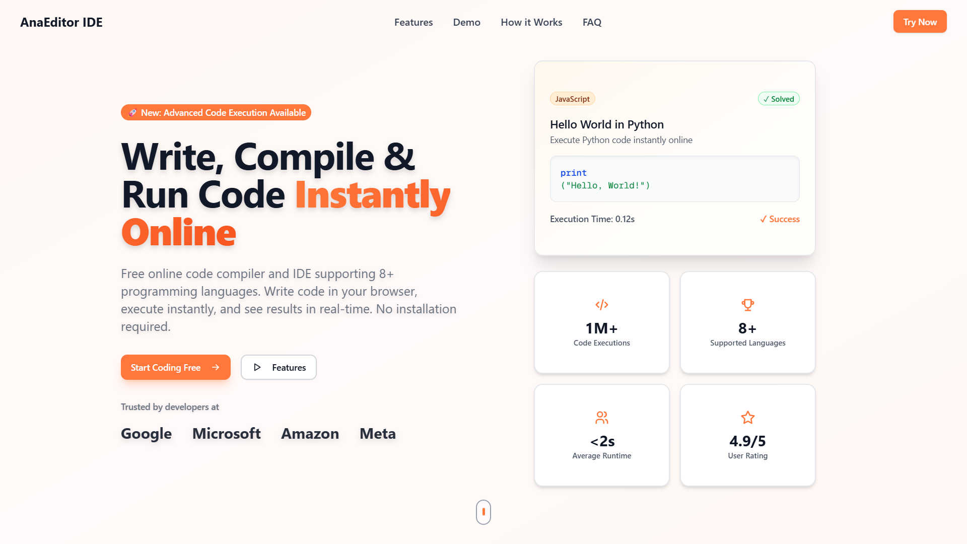 Ansufy IDE | Secure Online Code Compiler & Editor project screenshot